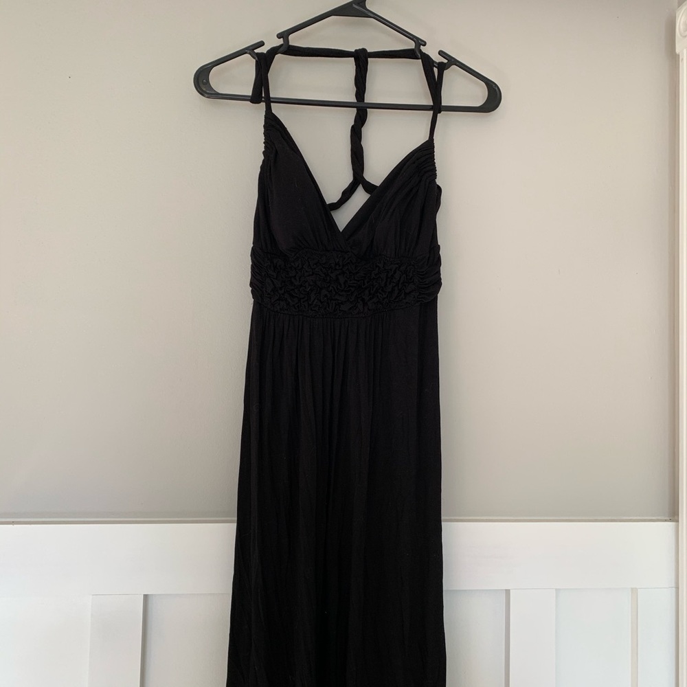 Black Maternity Maxi Dress
